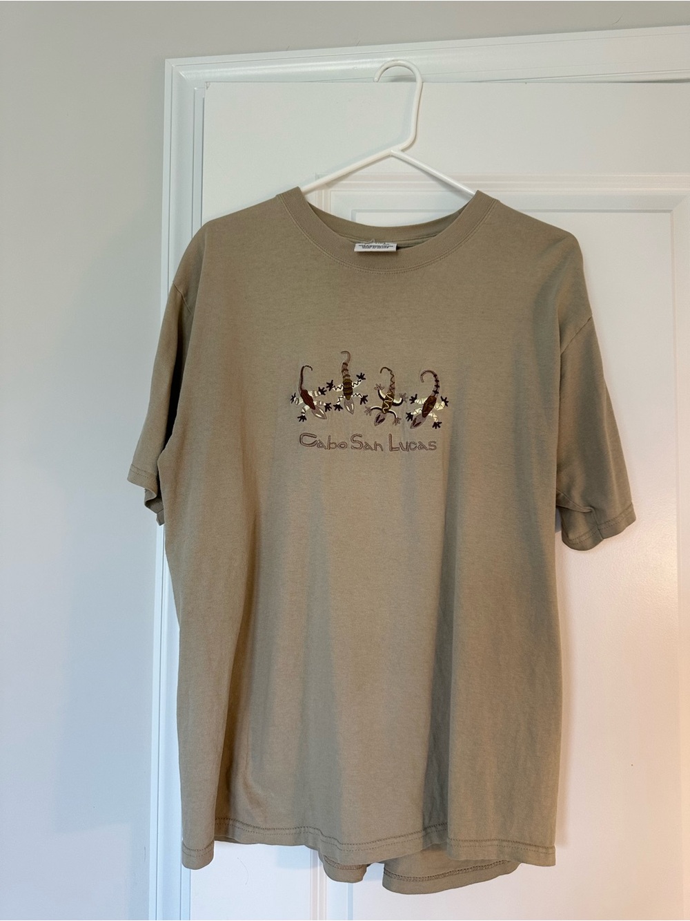 Tan Graphic Tee Cabo San Lucas Size Large